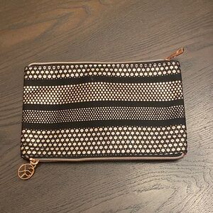Black and Rose Gold Women's Cosmetic Bag